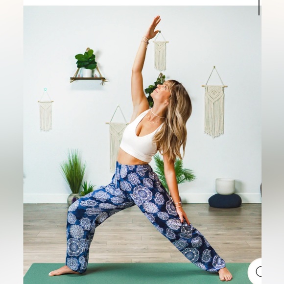 🖤HP🎉 Boho Chic Beachy/Yoga/Lounge Style High Waisted Harem Pants NWT - Picture 8 of 9